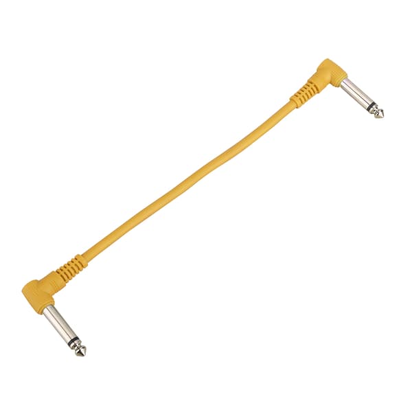 6 stk. 1/4\" retvinklede lydpatchkabler til elektrisk guitar effektpedal