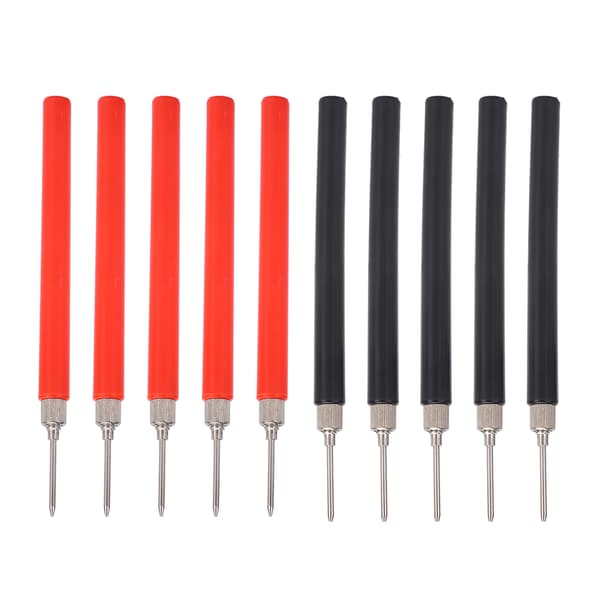 Test Probe Pin Rød Sort DIY Skrueforbindelse Universal Multimeter Testledning Nål til Kredsløb