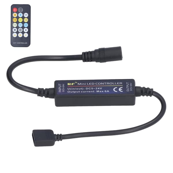 Mini RF lysdæmperkontrol LED farvetemperaturcontroller 17 taster strip lyscontroller