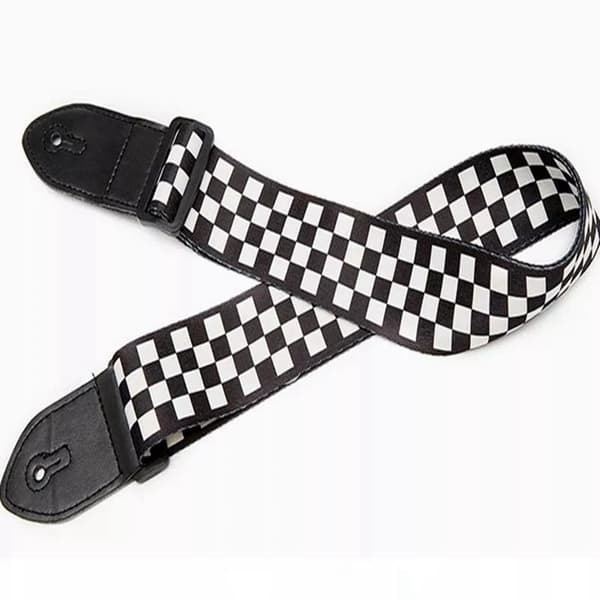 3 st gitarrremmar Universalbälte Polyestertryck PU-läder för Ukulele Folkelektriska Gitarrer