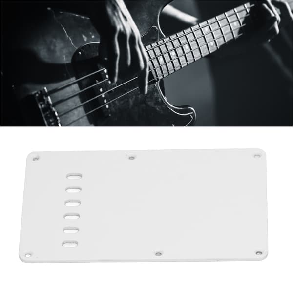 2 st vit PVC elgitarr bakplatta 6 hål robust elegant plektrumskydd bakplatta
