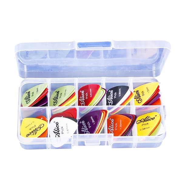 50 st gitarrplektrumkit i plast, frostat polerat professionellt gitarrplektrumbyte