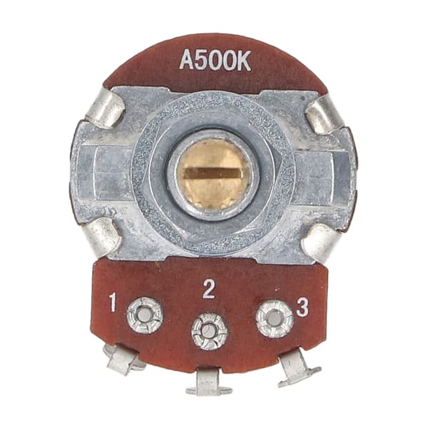 Kompakt Gitarrpotentiometer 500K Ljudvolym Taper Pot Metall Bas Reservdel