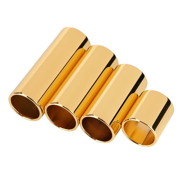 4st/set Elgitarr Metall Slide Bar Gitarr Sträng Slides Gyllene