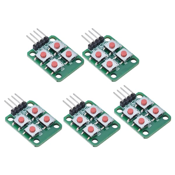 5 st 2x2 Scan 4 knappsats tangentbordsmodul Array Key Switch Modul för elektrisk styrning