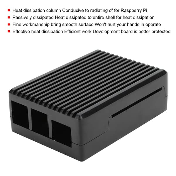 Aluminiumslegeringshus Metalindkapsling Køleskal til Raspberry Pi 4B
