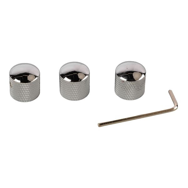 3-pack krommetallgitarr staplad rattuppsättning dubbla tonkontrollrattar för E-bas GD105