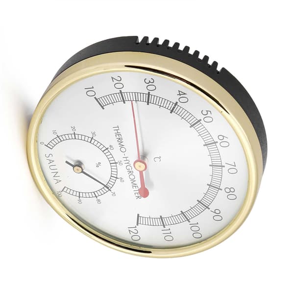 Metal Dial Indendørs Termometer Hygrometer Hygrotermometer Saunarum Tilbehør
