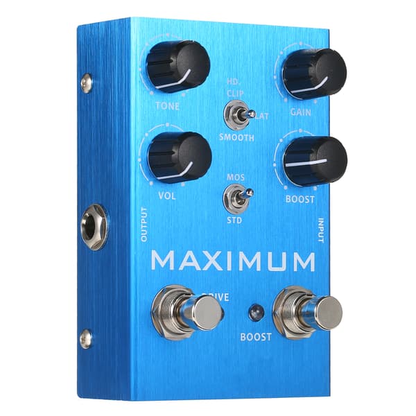 IRIN Elgitarr Overdrive Pedal, 2-vägs växlingsläge, Tone/Gain/Vol/Boost-rattar, Mini Stompbox