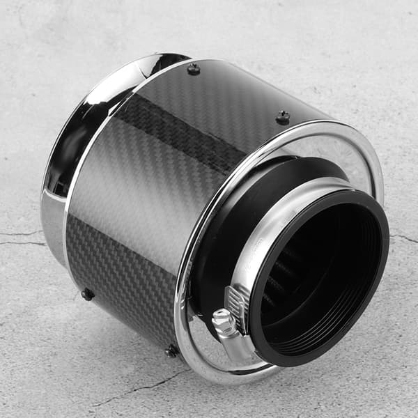 76mm/3in Universal Carbonfibertekstur Bil Luftindtagsfilter, Auto Reservedele