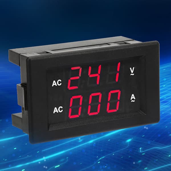 LED Digital Display AC 100~300V Voltmeter 0-100A Amperemeter (Rød rød)