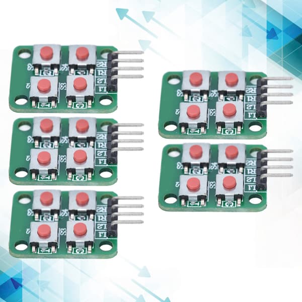 5 st 2x2 Scan 4 knappsats tangentbordsmodul Array Key Switch Modul för elektrisk styrning