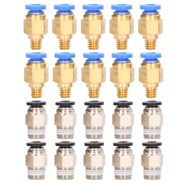 20 stk. 3D-printer pneumatisk fitting PC4-M6 PC4-10 tilbehørssæt til Creality Ender 3