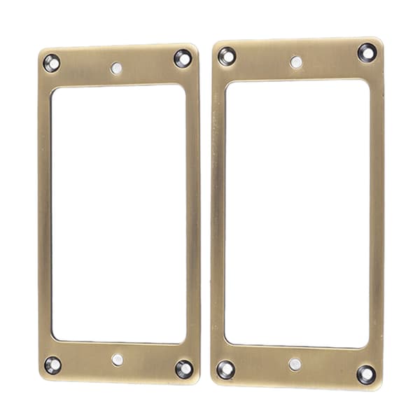 2-pack Humbucker Pickup Ram & Monteringsringar Set Zinklegering Elgitarr 2x2mm Brons Trim Gitarrtillbehör