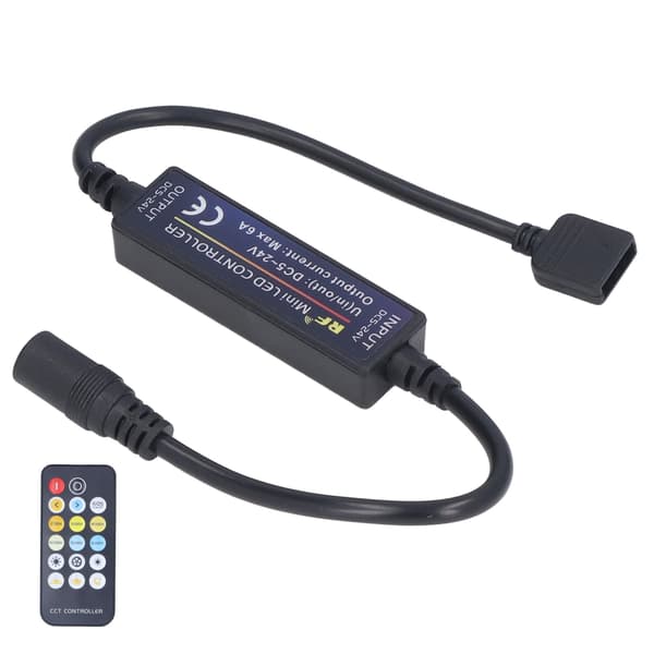 Mini RF lysdæmperkontrol LED farvetemperaturcontroller 17 taster strip lyscontroller