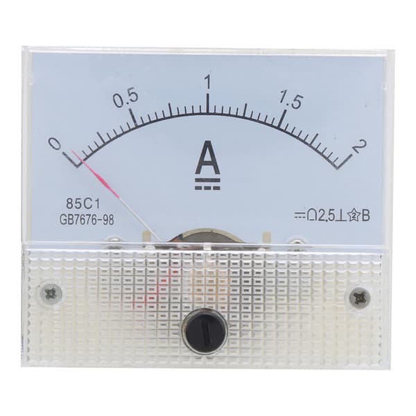 85C1 0~2A Pekartyp Amperemeter DC Strömmätare Panelamperemeter för Strömmätning