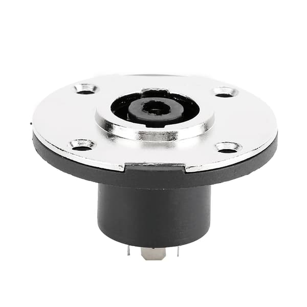 10x Cirkulær Metal EU-stil 4-bens XLR Audio Adapter Hun Panelmontering