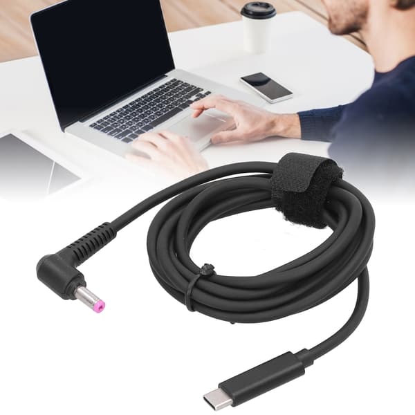 USB-C han til DC 4.8x1.7mm strømadapterkabel til opladningsstik til bærbar computer