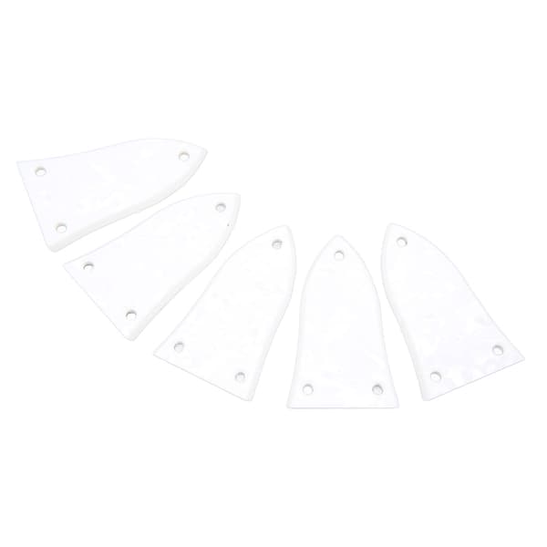5-pack vit gitarrhalsstångsskyddssats 3-håls plast el- och basgitarrhalsstångsskyddsplåtsats