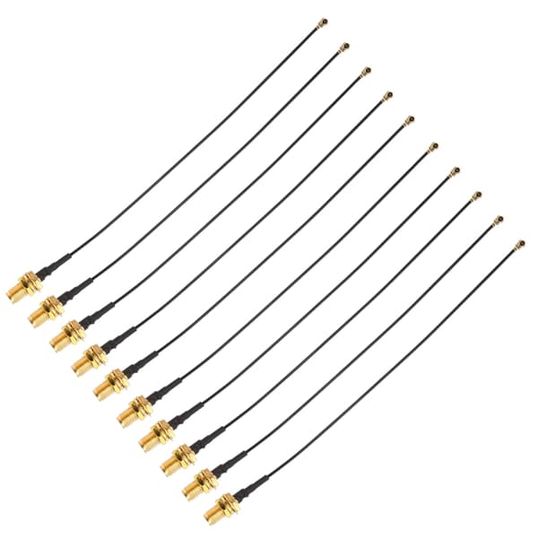 10 stk. RF-adapter Pigtail-kabel IPEX til SMAk U.FL antenneføder 15 cm jumperkabel til ansigtsgenkendelsesmodul