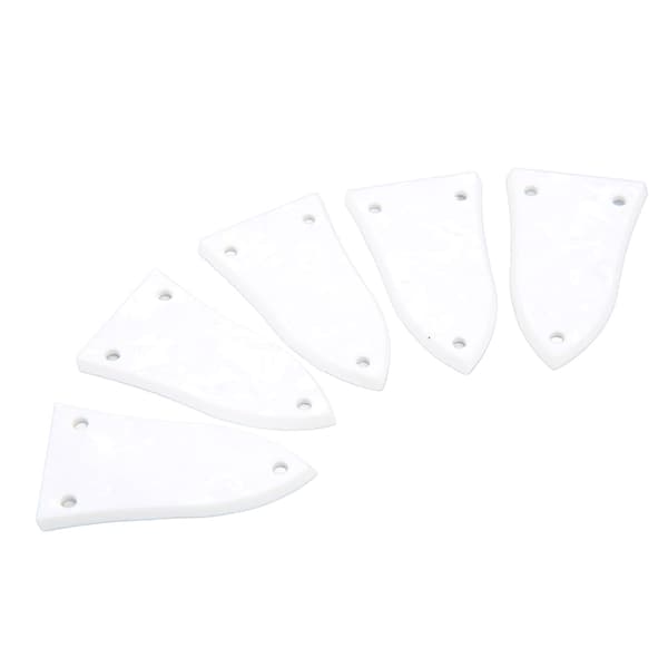 5-pack vit gitarrhalsstångsskyddssats 3-håls plast el- och basgitarrhalsstångsskyddsplåtsats