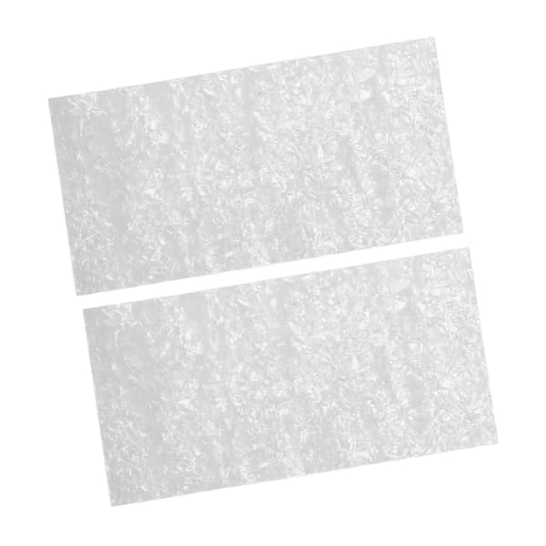 2-pack pärlemorvit celluloid gitarrhuvudöverlägg, 0,7 mm, dekorativ faner för akustisk gitarr