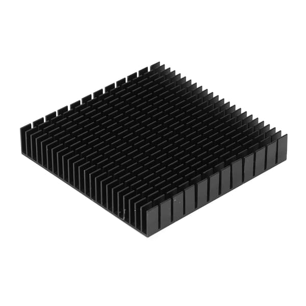 Aluminium køleplade kølermodul varmeradiatorplade CPU PCB højeffektkøling 120mmx120mmx20mm Sort