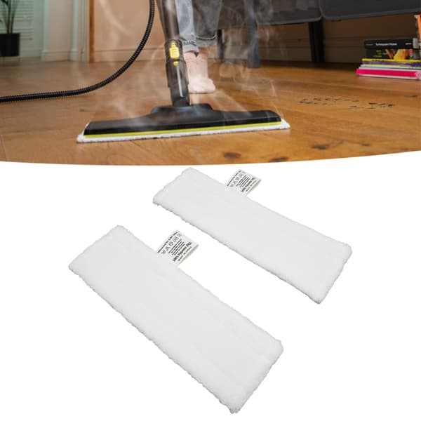 2 STK. Dampmoppe Reservepuder Kompatible med Karcher SC1 SC2 SC3 SC4 SC5 til Gulvdamprenser