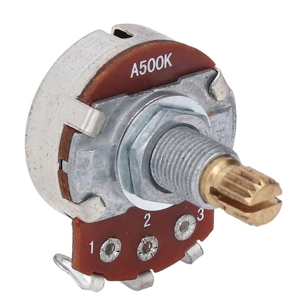 Kompakt Gitarrpotentiometer 500K Ljudvolym Taper Pot Metall Bas Reservdel