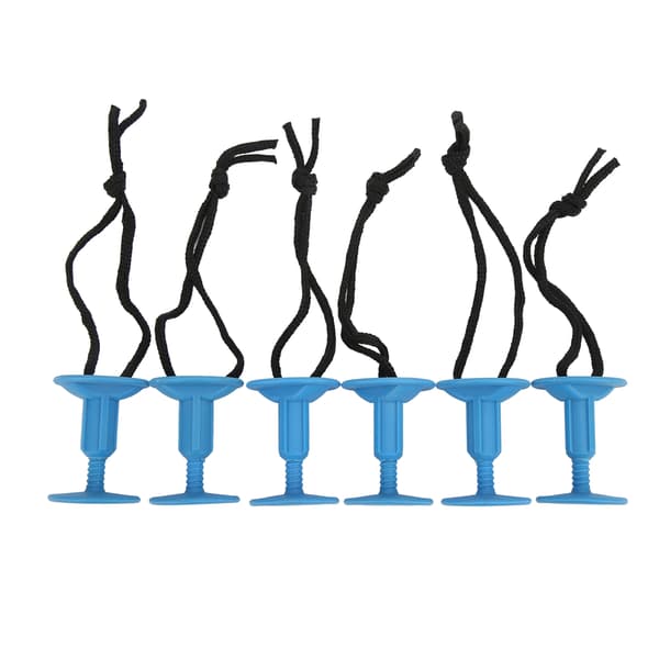 6-pack Surfboard Leash Plug Nylon Skruvbar Benrepskoppling för Surftillbehör, Blå