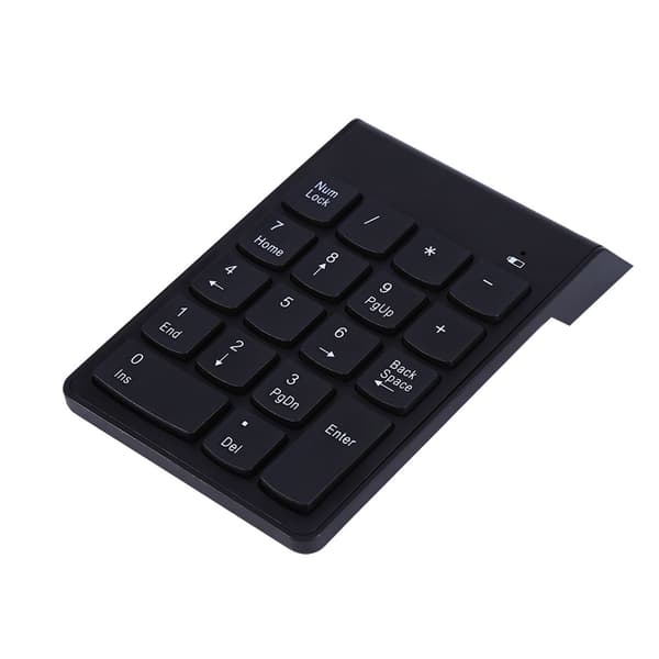 2.4G Trådløst Slankt Nummerpad 18-Tasters Mini USB Dongle Bærbart Numpad med Auto-Søvn