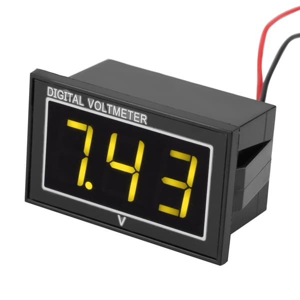 1 st digital 0,56″ LED-display vattentät voltmeter DC-spänningsmätare panel (2,5-30V, gul)