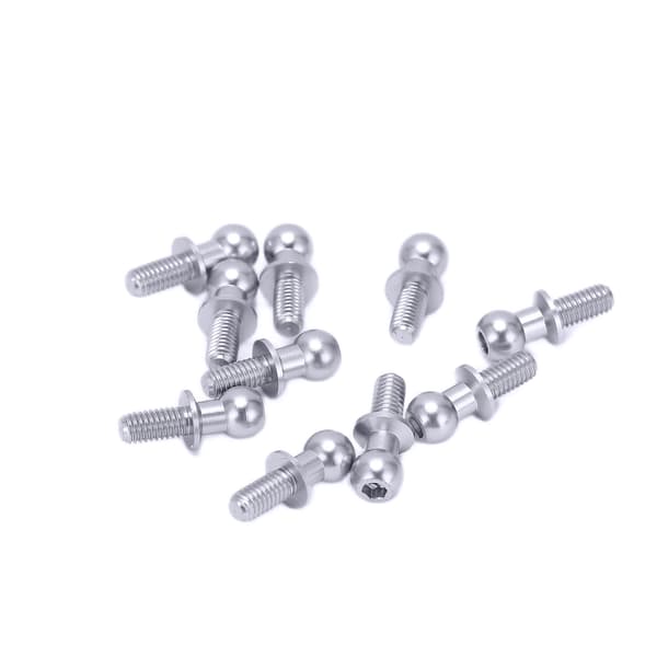 10 stk. Titanium Stål Kugleled Stangende Støddæmper Forbindelse til Tamiya TT01 TT02 RC Hobby Bil