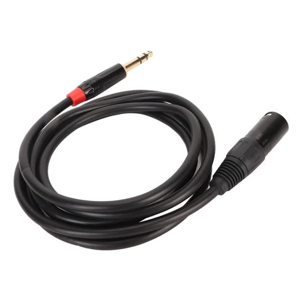 XLR hane till 6,35 mm TRS balanserad patchkabel 2m för gitarr, mikrofon och stämapparat