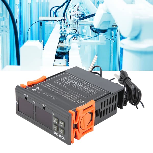 STC-3008 Dobbelt Display Dobbelt NTC Probe Sensor Temperatur Termostat Controller (110-220VAC)