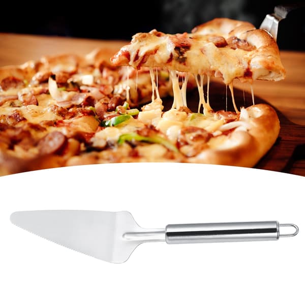 2 st multifunktionell triangulär pizzaskärare i rostfritt stål, spade, spatel, kökstillbehör