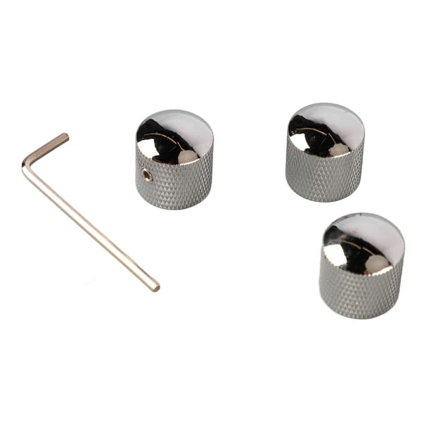 3-pack krommetallgitarr staplad rattuppsättning dubbla tonkontrollrattar för E-bas GD105