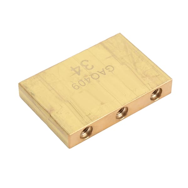 1 guld mässing block gitarrbas 34MM med 3 skruvar kompakt rostfritt tremolosystem bro gitarrdelar för gitarrister
