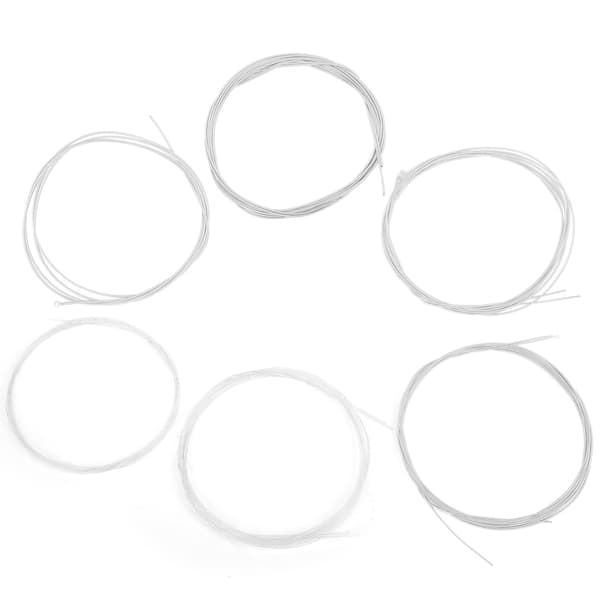 6PCS Oudsträngar Kit 1G 2D 3A 4E 5B 6F Nylon Silverpläterad Kopparlegering Reserv