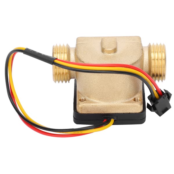 1/2\" Messing Vandstrømssensor Måler, Hall-effekt Flowmåler DC 3-24V til Varmelegeme & Kaffemaskine