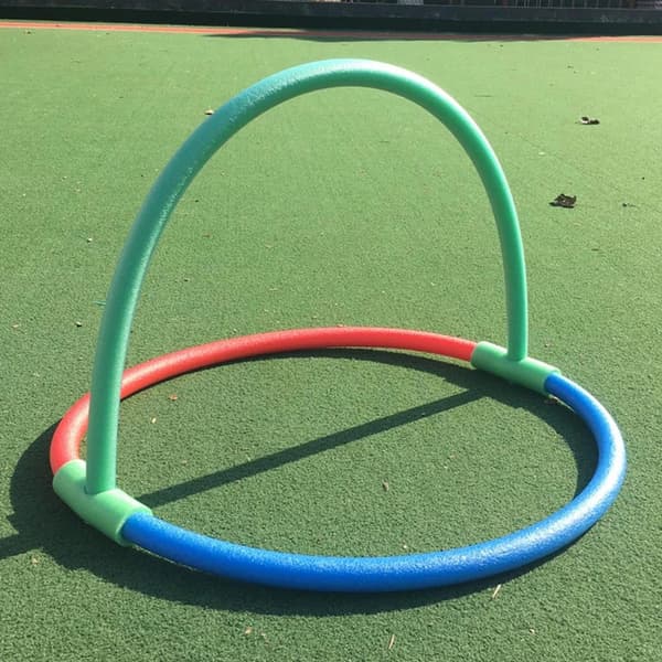 Simnudelkoppling 3-pack | EPE-skumpoolpinnekoppling med 2 tvärhål för poolnudlar och simstänger