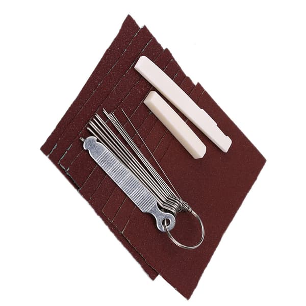Guitar Bone Bridge Saddle Nuts Sandpaper File Set DIY Luthier Tool Kit