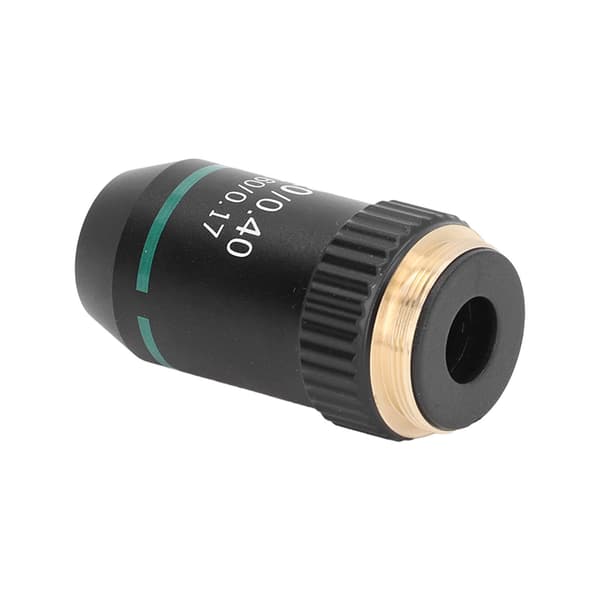 Akromatisk objektiv messing forkromet 20X mikroskopobjektiv linsegrænseflade 20,2 mm