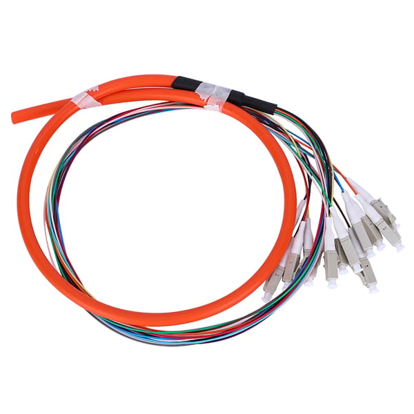 Fiber Pigtail Kabel Multimode 12-kerner LC/UPC-62.5/125 med PVC Yderkappe til Netværk