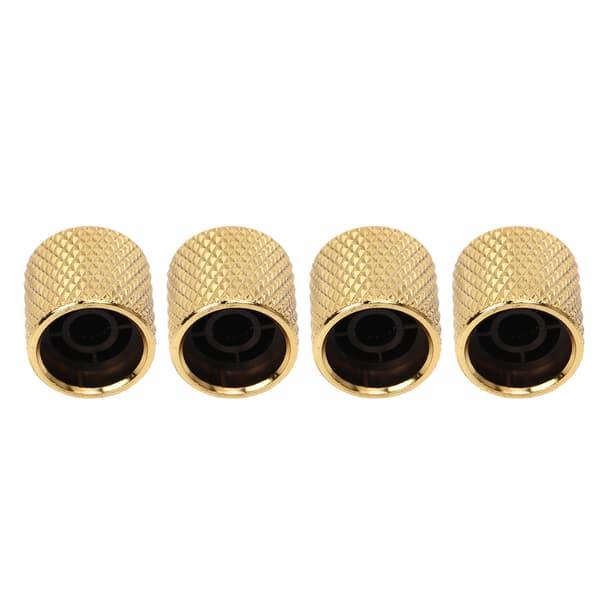 4 st metallguld elektrisk gitarr potentiometer kontrollratt universal robust elegant D18.4mm H17.8mm hål 6mm