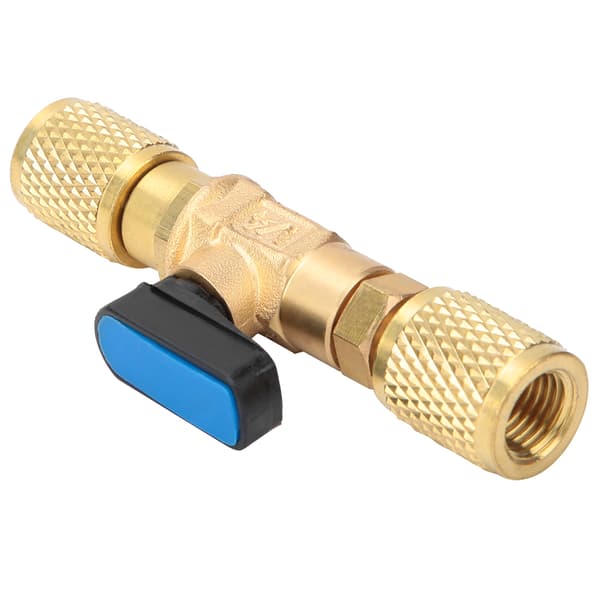 Messing køle-kugleventiladapter kølemiddel-kugleventilforbinder G1/4''