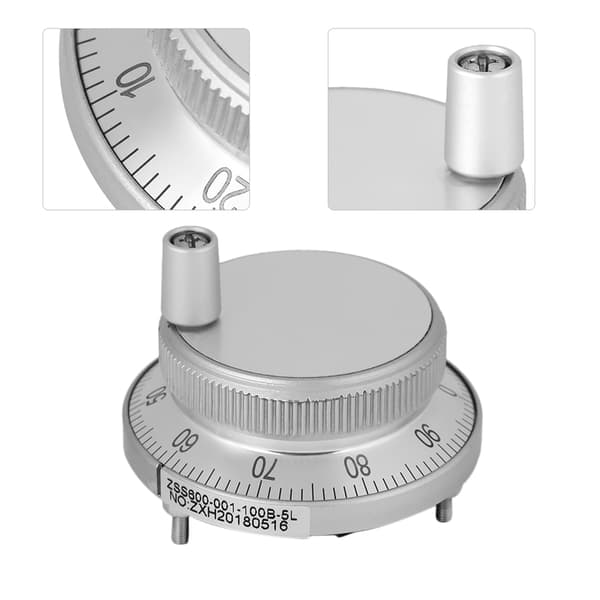 5V 60MM håndhjulspulsencoder fræser manuel kontrol til CNC-system (hvid)