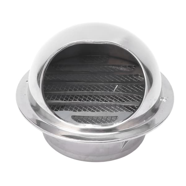Ventilationshætte i rustfrit stål, udvendig regntæt vindhætte, udløbstilbehør i rustfrit stål, 4 tommer