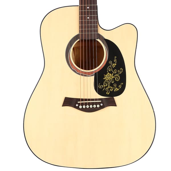 2 st kommaformade plektrumskydd för akustisk gitarr (guldranka)