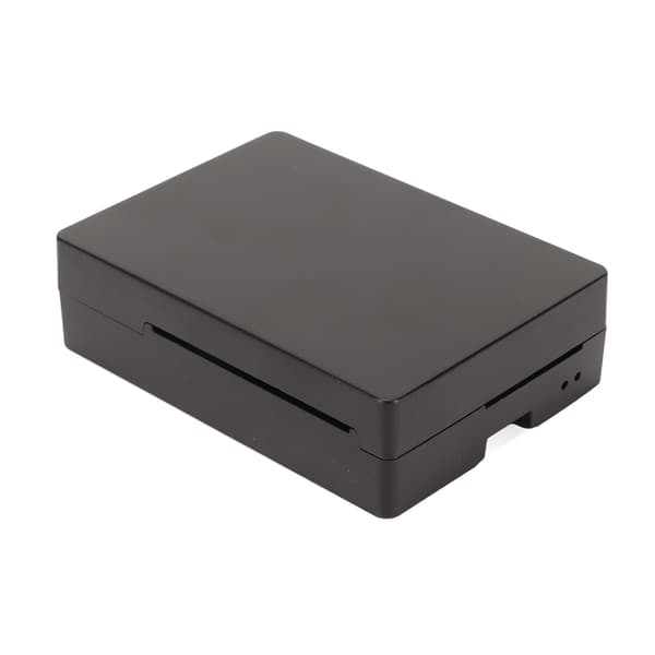Kølekasse i aluminiumslegering med flere porte til Raspberry Pi 4B, sort